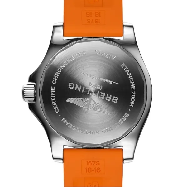 Breitling Superocean Women Automatic Orange Rubber Watch A17316D71O1S1 - Bestter Watches
