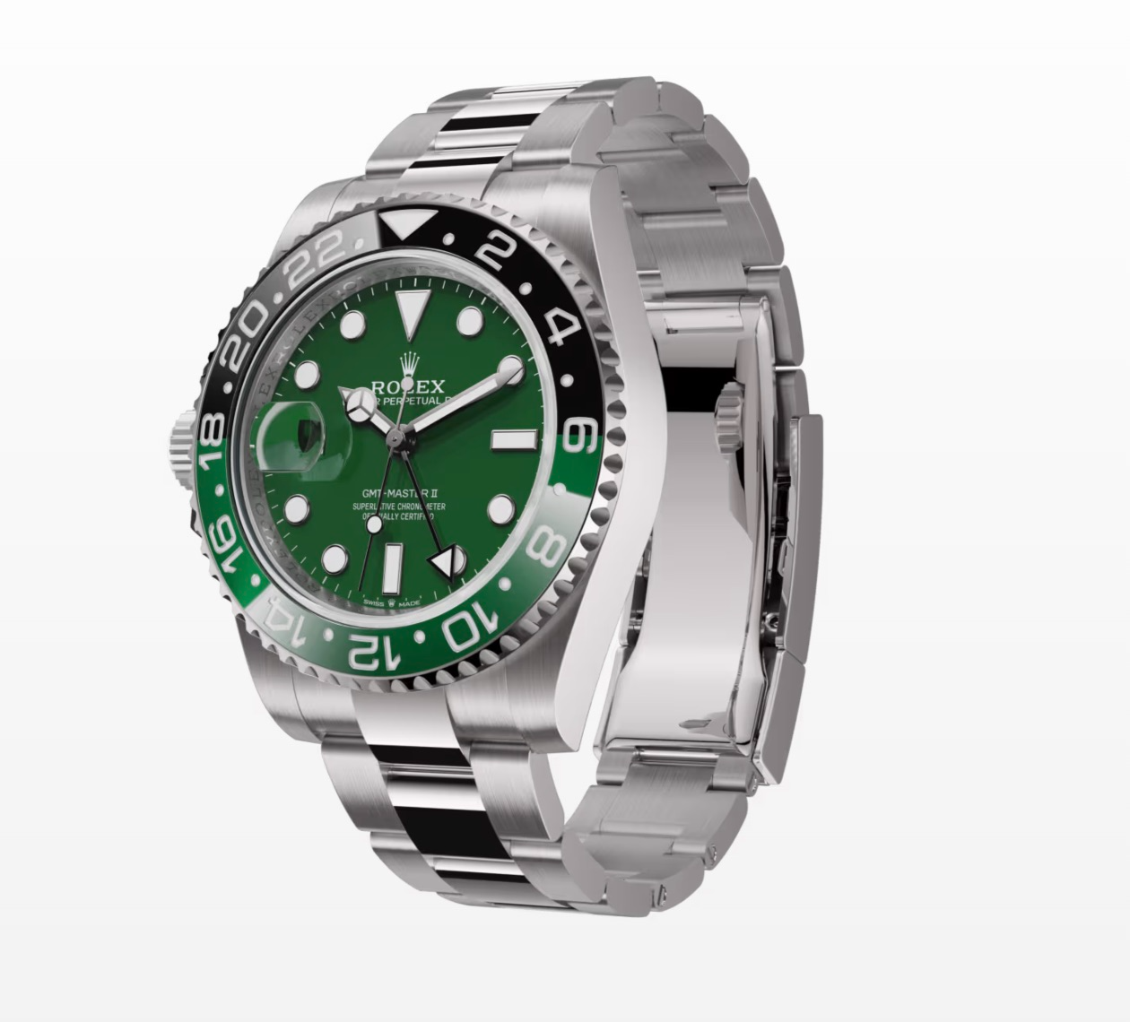 Superclone Rolex GMT-Master II 40 mm 126729VTNR Oyster “Absinthe” - Bestter Watches