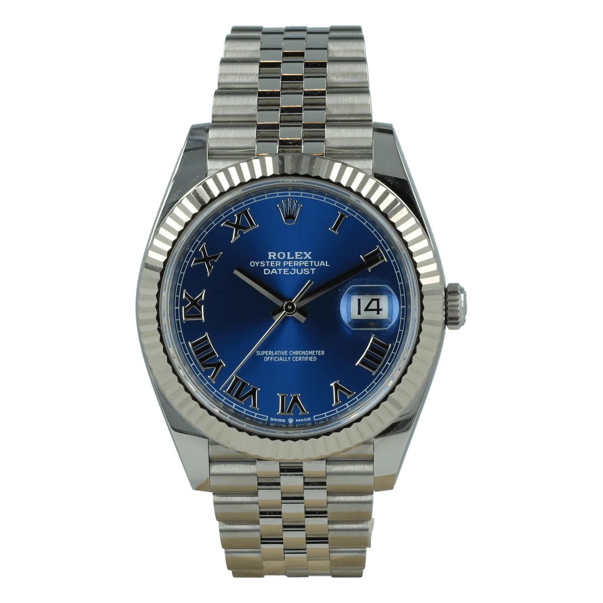 Rolex Datejust 41mm Blue Dial 126334 Jubilee Roman Dials - Bestter Watches