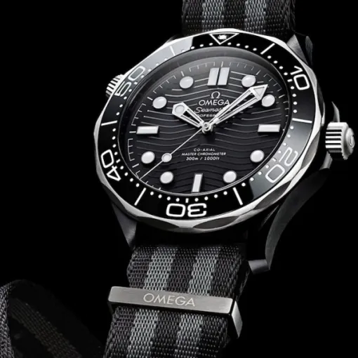 Omega Seamaster Men Automatic Black Fabric 007 Watch O21092442001002 - Bestter Watches