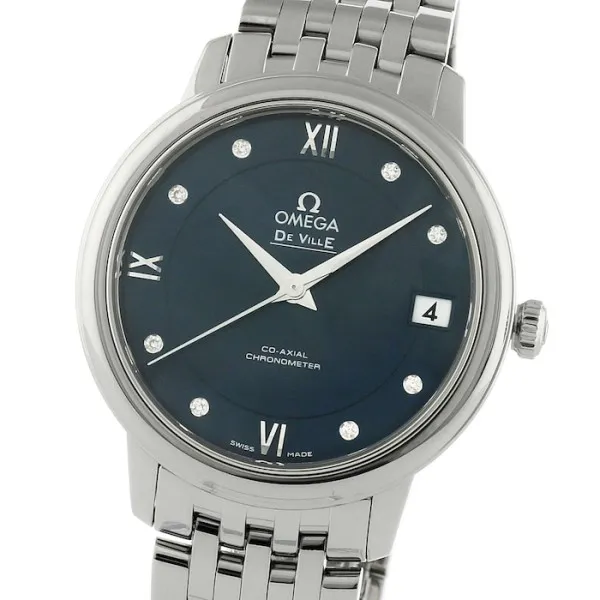 Omega De Ville Women Automatic Blue Stainless Steel Watch O42410332053001 - Bestter Watches