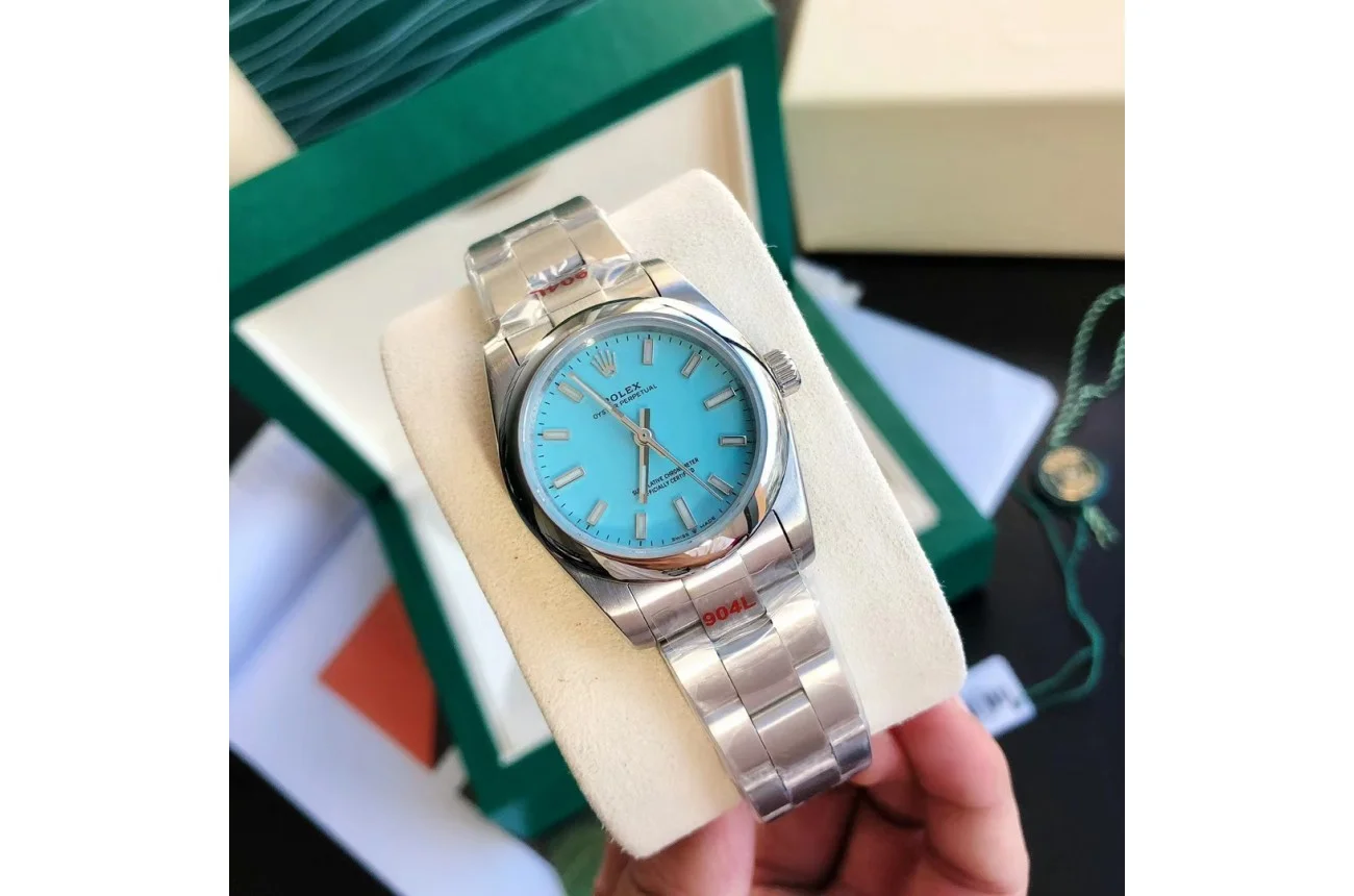 Couple Watches Rolex Oyster Perpetual 31/41mm SS/SS Tiffany Blue/Stk - Bestter Watches