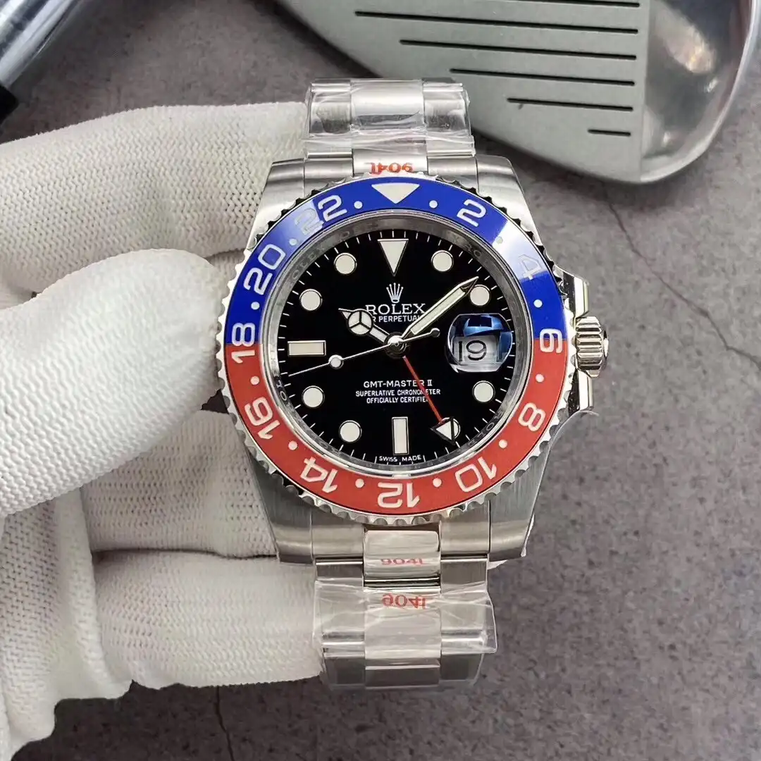 Superclone Rolex GMT-Master II 40mm 126710BLRO  Pepsi  Oyster - Bestter Watches