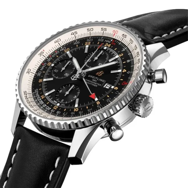 Breitling Navitimer Men Automatic Black Leather Watch A24322121B2X1 - Bestter Watches