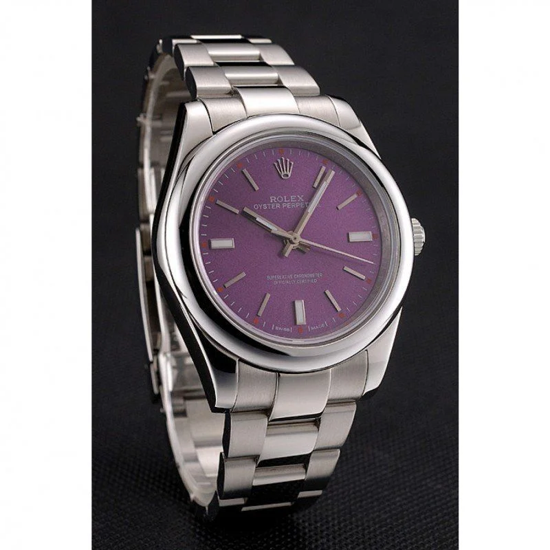 Rolex Oyster Perpetual Date 41mm Purple Dial REP016834 - Bestter Watches