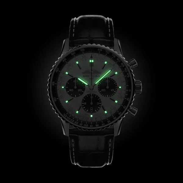 Breitling Navitimer Men Automatic Silver Alligator Watch AB0138241G1P1 - Bestter Watches