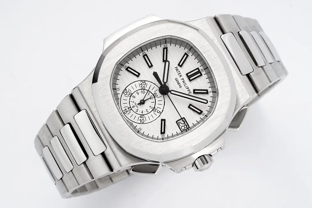 Patek Philippe Silver Nautilus Chronograph Watch - Bestter Watches