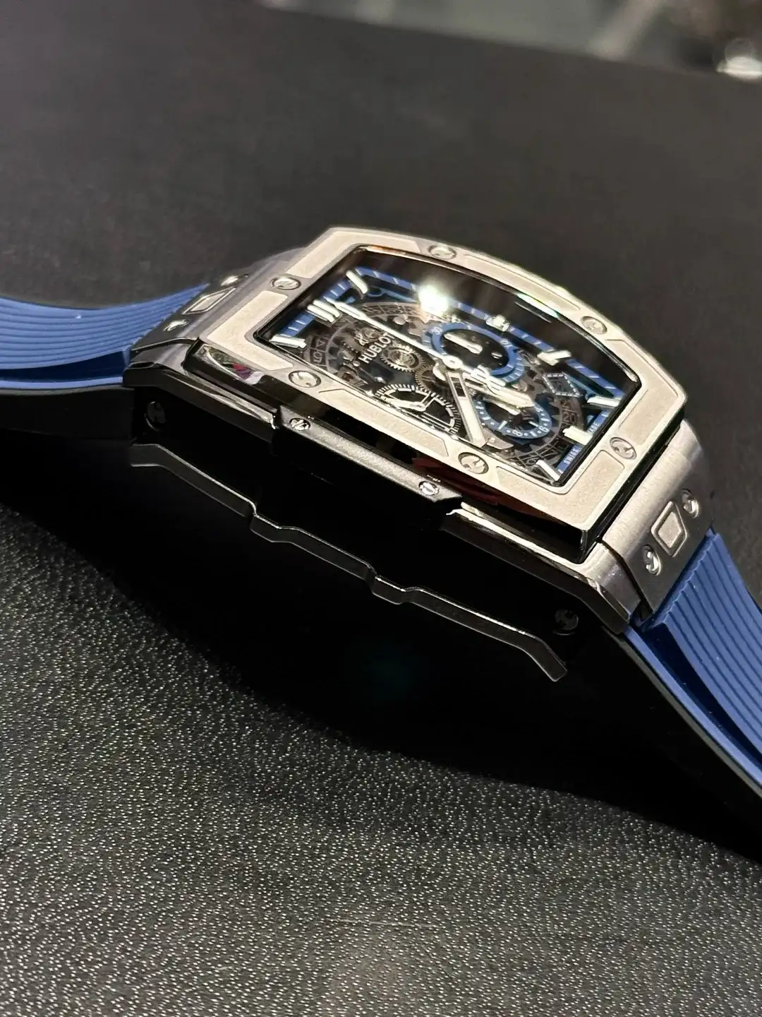 Hublot Spirit Of Big Bang Men Automatic Blue Rubber Watch 641.NX.7170.RX - Bestter Watches