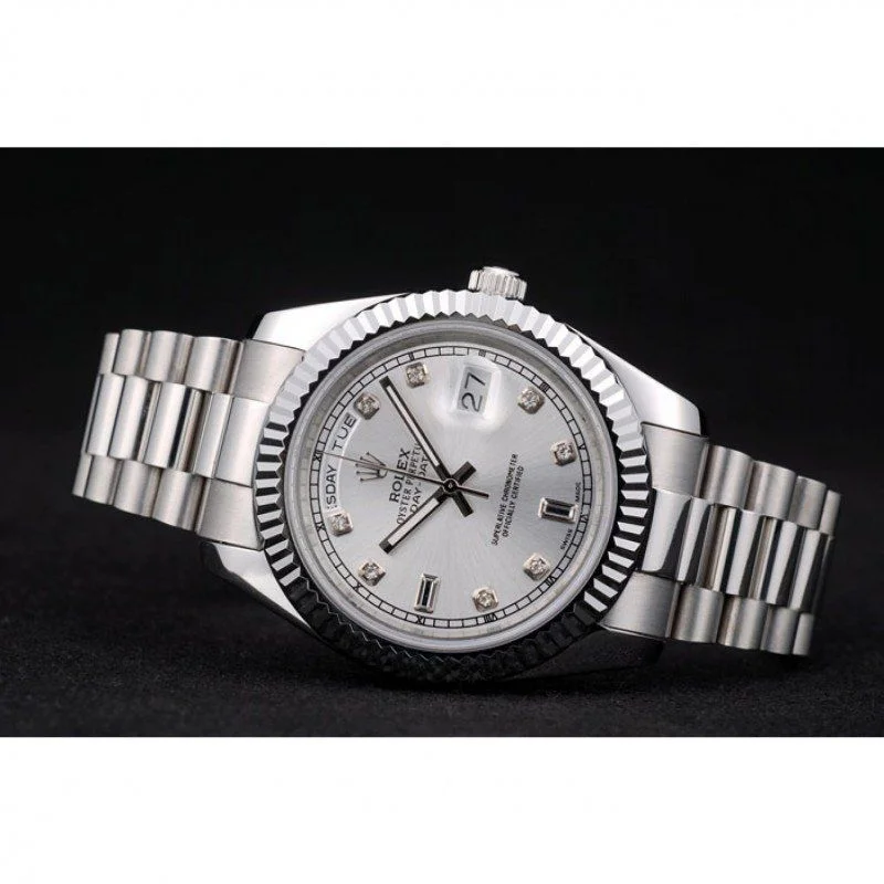 Superclone Rolex Day-Date 40mm Silver Dial 41995 - Bestter Watches