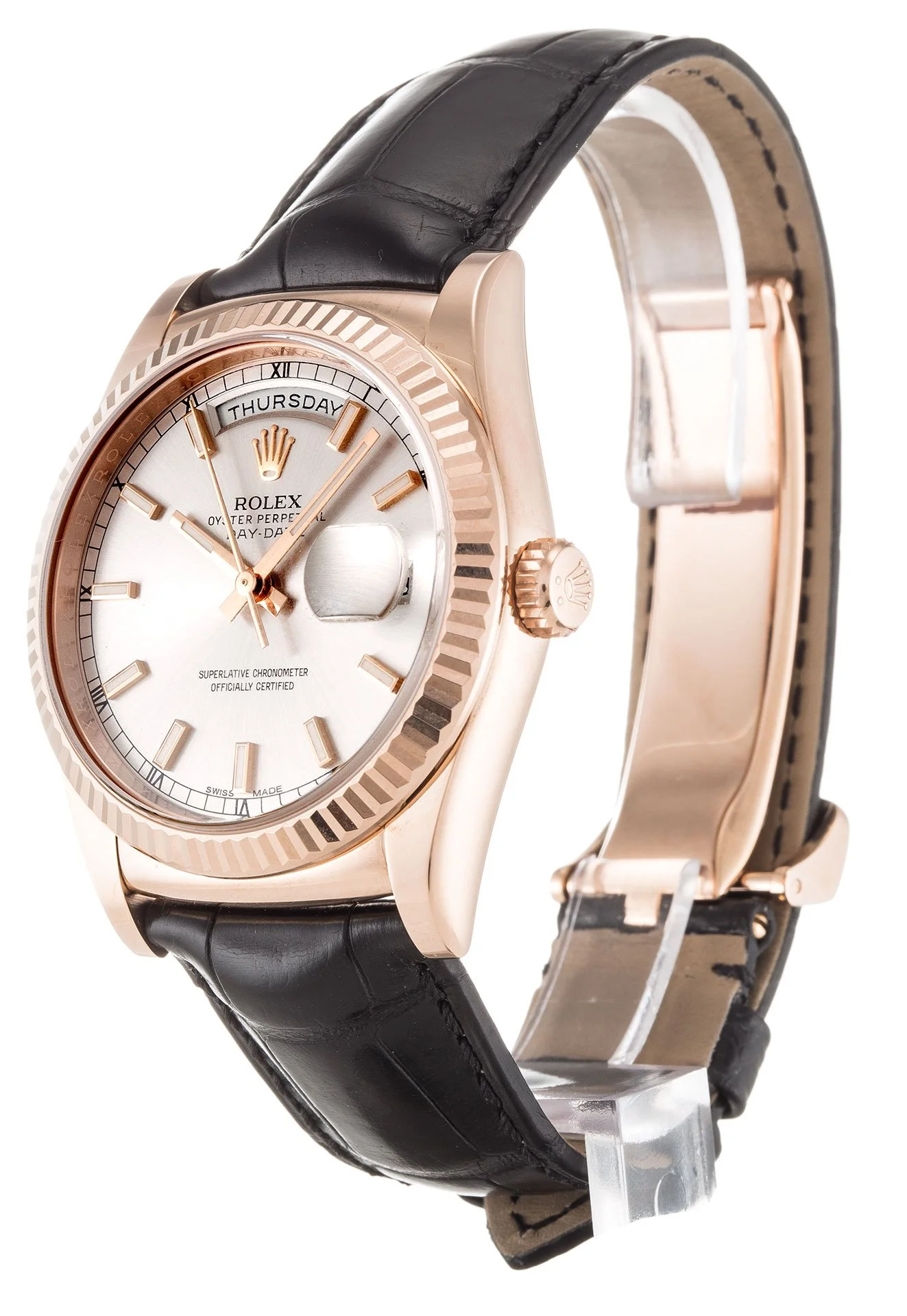 Rolex Day-Date 36mm Silver Dial 118135 - Bestter Watches