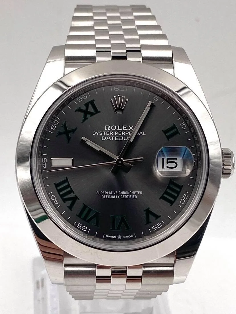 Superclone Rolex Datejust 41mm Rhodium Dial 126300  Wimbledon  Jubilee - Bestter Watches