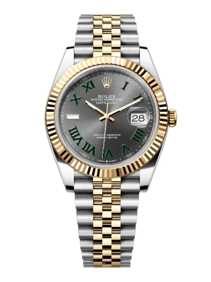 Superclone Rolex Datejust 41mm Rhodium Dial 126333  Wimbledon  Flutted / Jubilee - Bestter Watches