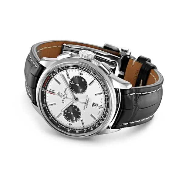 Breitling Premier Men Automatic Black Crocodile Watch AB0118221G1P1 - Bestter Watches