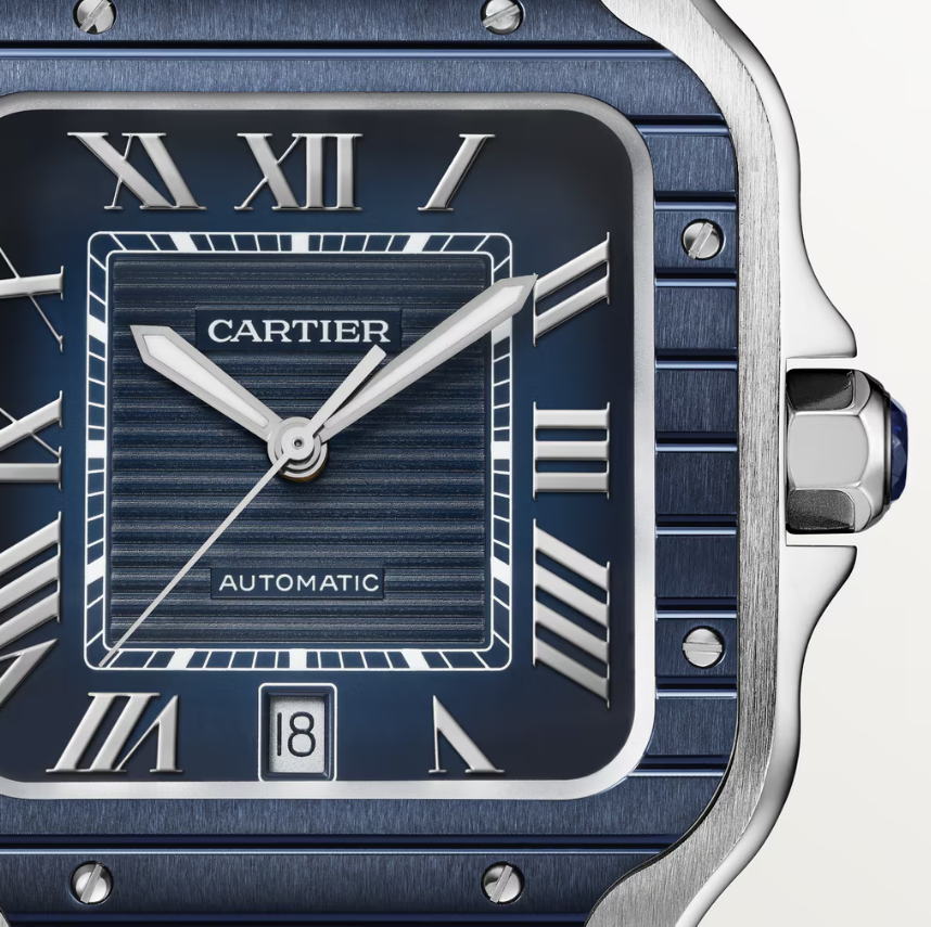 Cartier Santos de Cartier Men Automatic Blue Stainless Steel Watch WSSA0048 - Bestter Watches