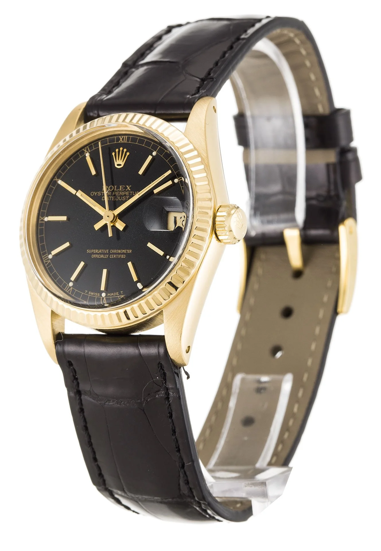 Rolex Datejust Mid-Size 31mm Black Dial 6827 - Bestter Watches