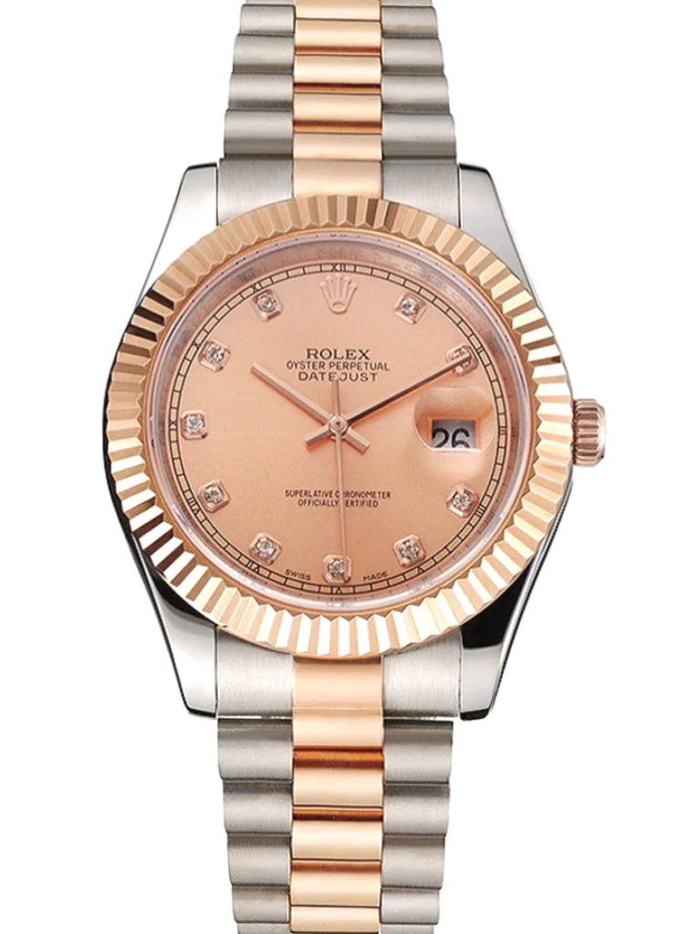 Superclone Rolex Datejust 41mm Rose-Gold Dial REP016816 - Bestter Watches