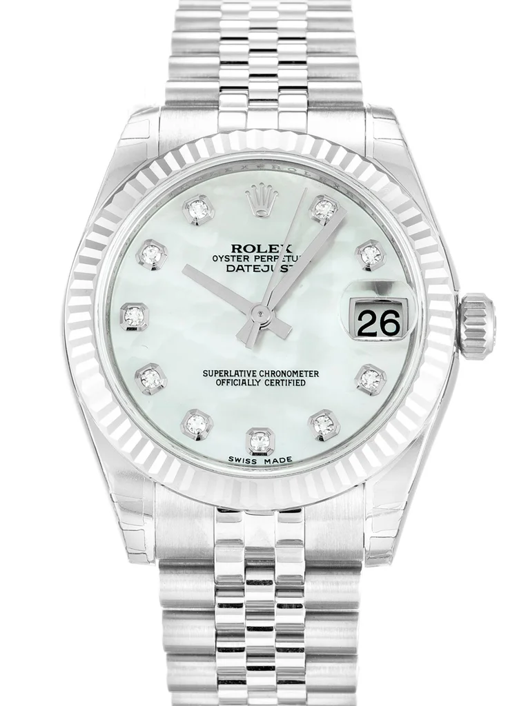 Rolex Lady-Datejust 31mm Mother of Pearl   White Dial 178274 - Bestter Watches