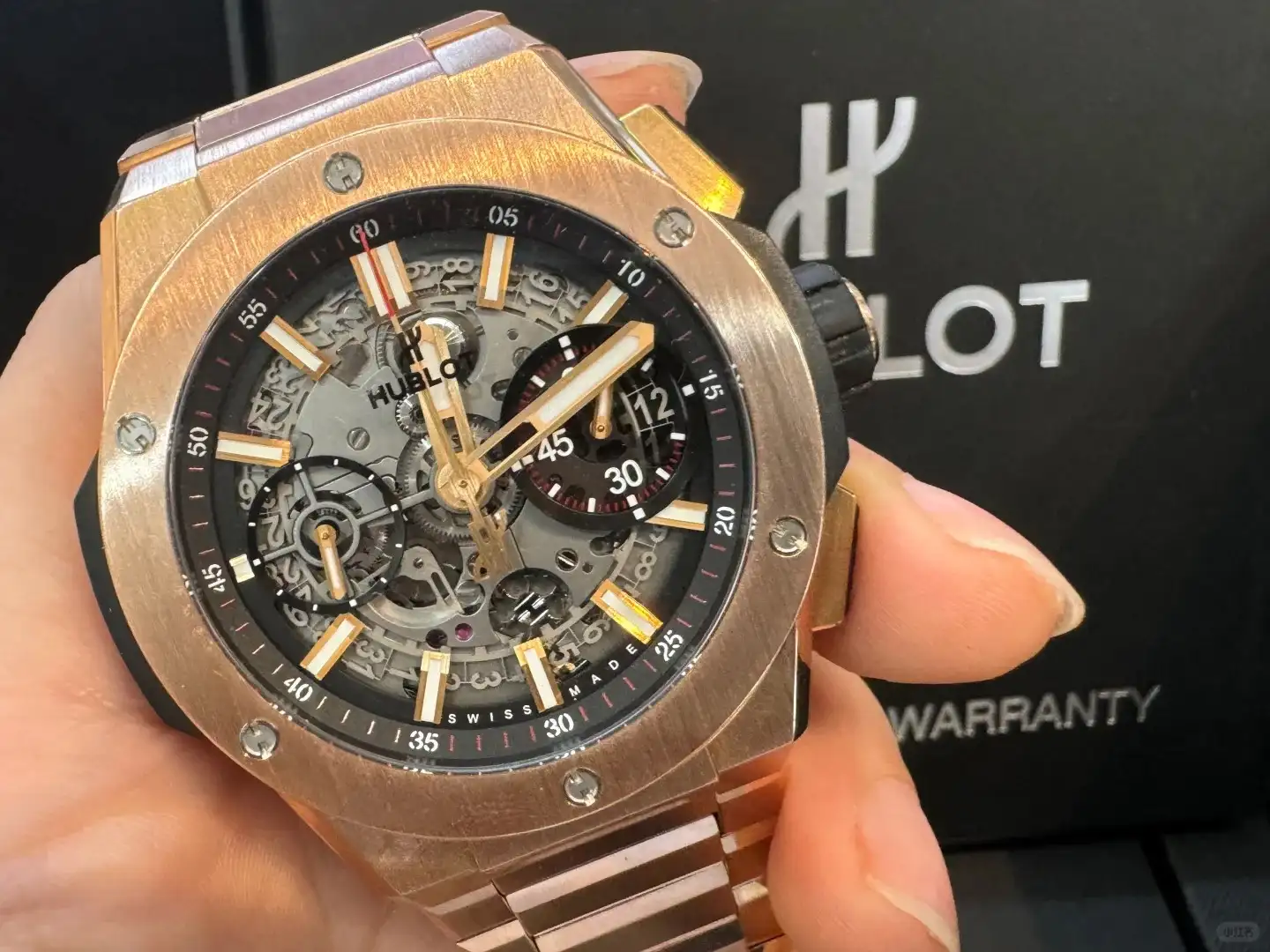 Hublot Big Bang Men Automatic Black 18ct Rose Gold Watch 451.OX.1180.OX - Bestter Watches