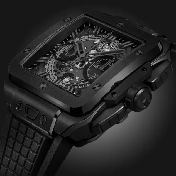 Hublot Square Bang Men Automatic Skeleton Rubber Watch 821.CX.0140.RX - Bestter Watches