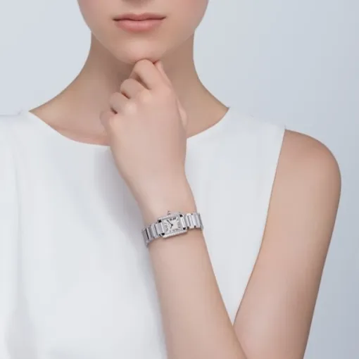 Cartier Tank Française Women Quartz Silver Stainless Steel Watch W4TA0008 - Bestter Watches