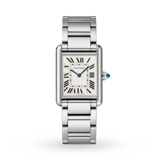 Cartier Tank Must 34 mm Women Quartz Silver Stainless Steel Watch WSTA0052 - Bestter Watches