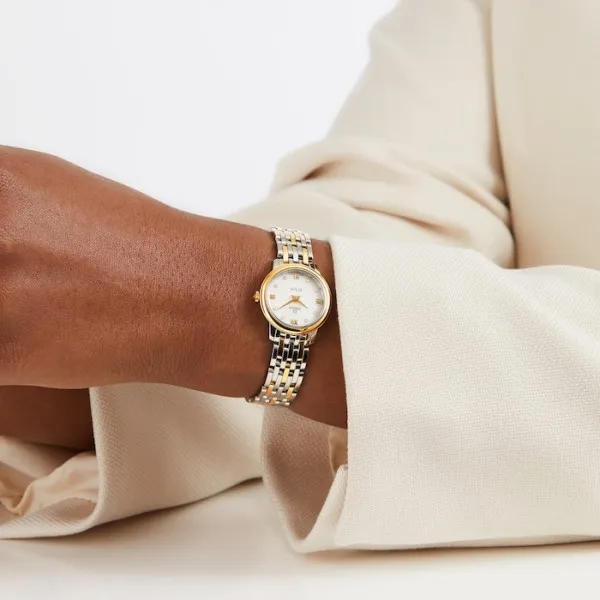 Omega De Ville Women Quartz Mother of Pearl 18ct Yellow Gold Watch O42420246055001 - Bestter Watches