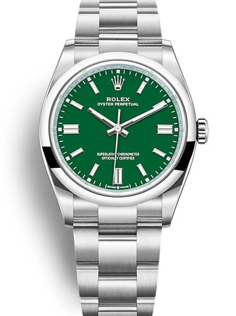Rolex Oyster Perpetual Lady 36mm Green Dial 126000 - Bestter Watches
