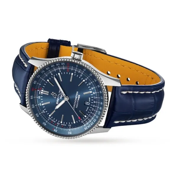 Breitling Navitimer Men Automatic Blue Alligator Watch A17326161C1P3 - Bestter Watches