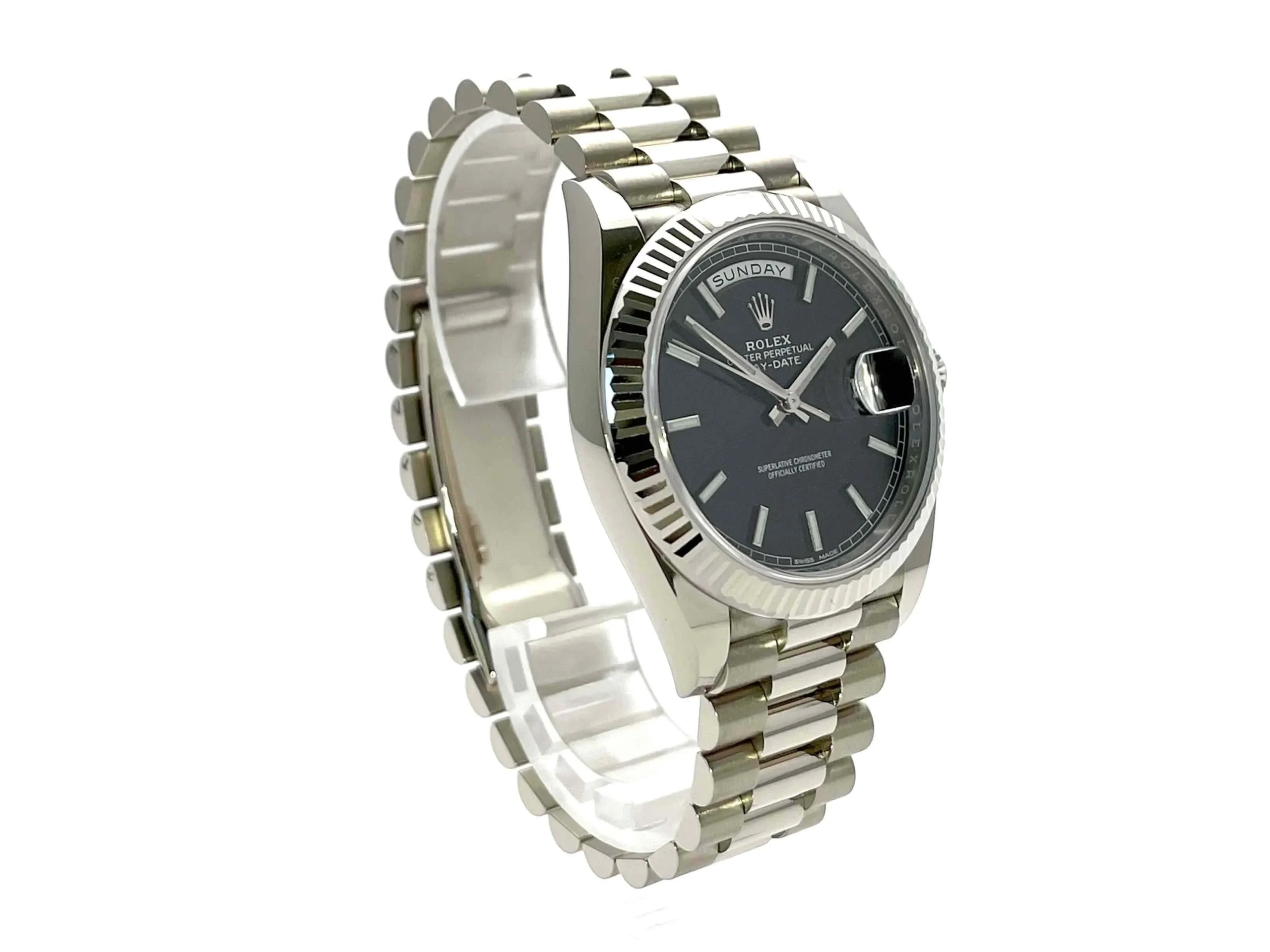 Superclone Rolex Day-Date 40mm Black Dial 228239 - Bestter Watches