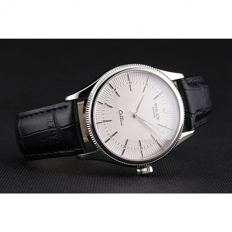 Superclone Rolex Cellini 38mm White Dial REP016805 - Bestter Watches