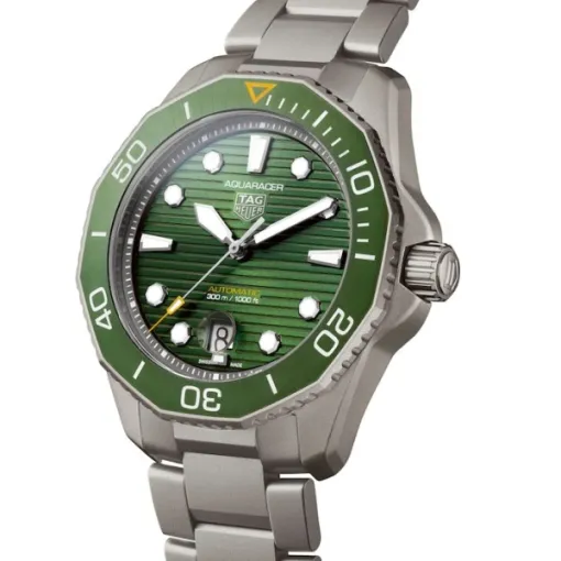 TAG Heuer Aquaracer Men Automatic Green Titanium Watch WBP208B.BF0631 - Bestter Watches