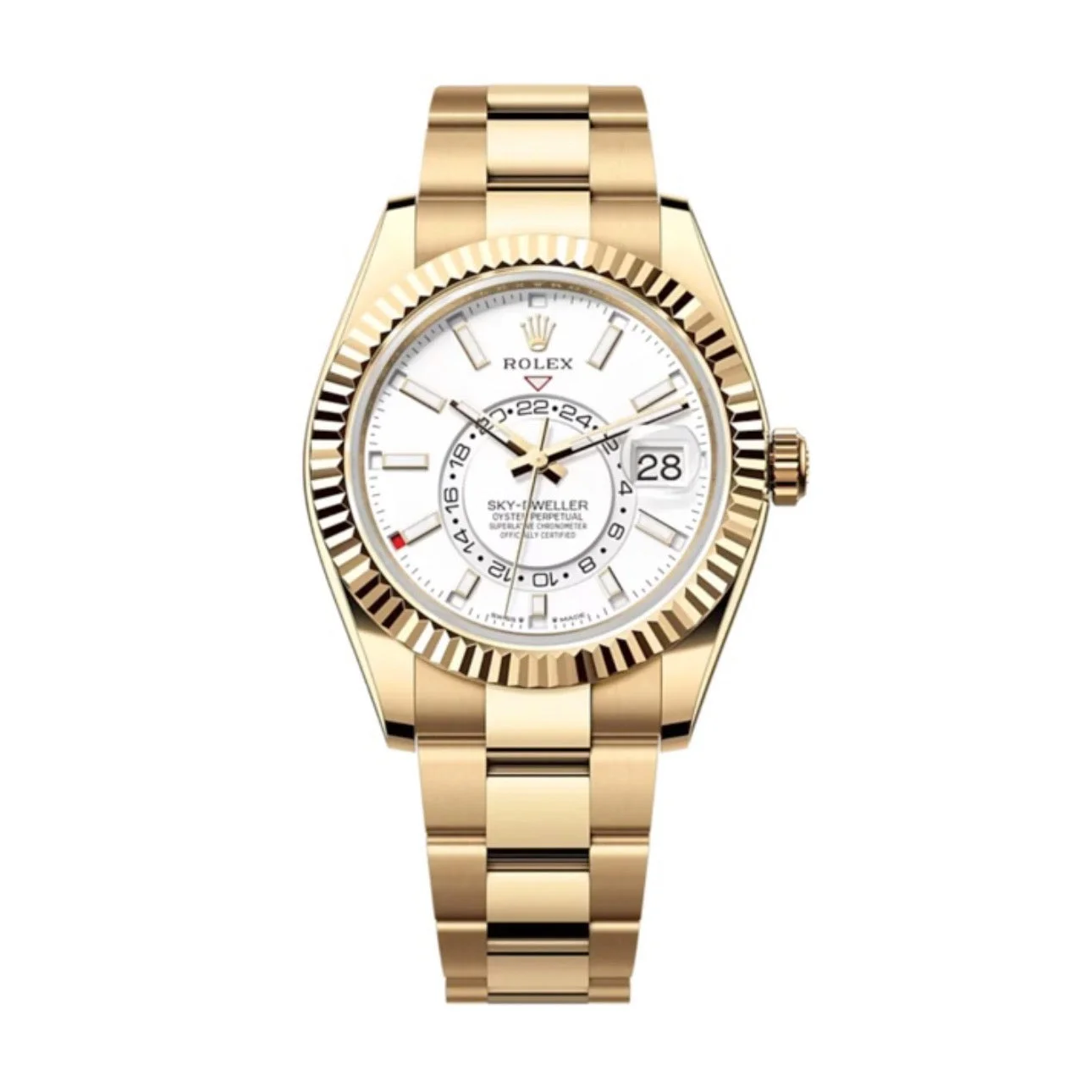 Superclone Rolex Sky-Dweller 42 mm Intense white Dial 336938 - Bestter Watches