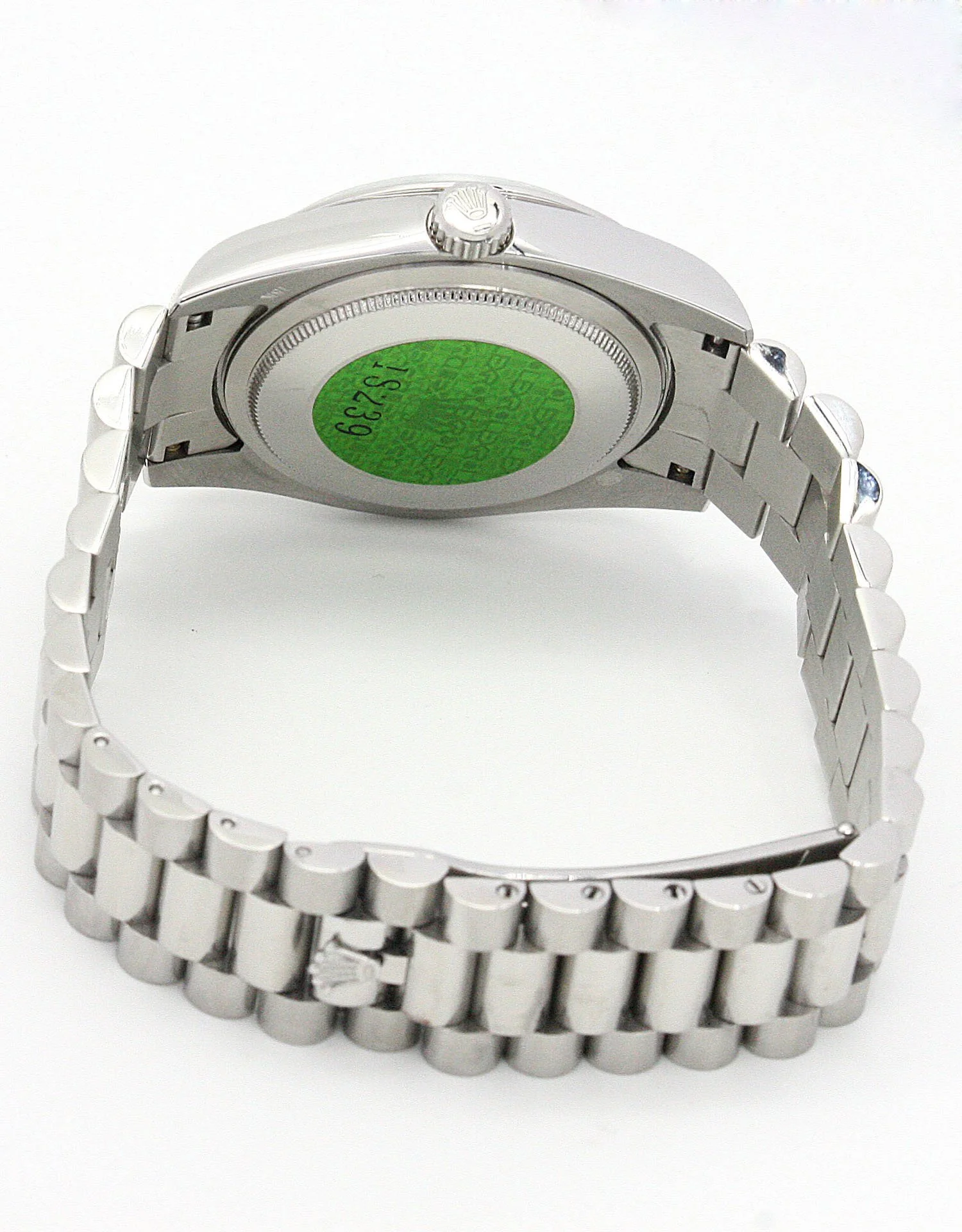 Rolex Day-Date 36mm Green and Silver with Diamonds Dial 118346 - Bestter Watches