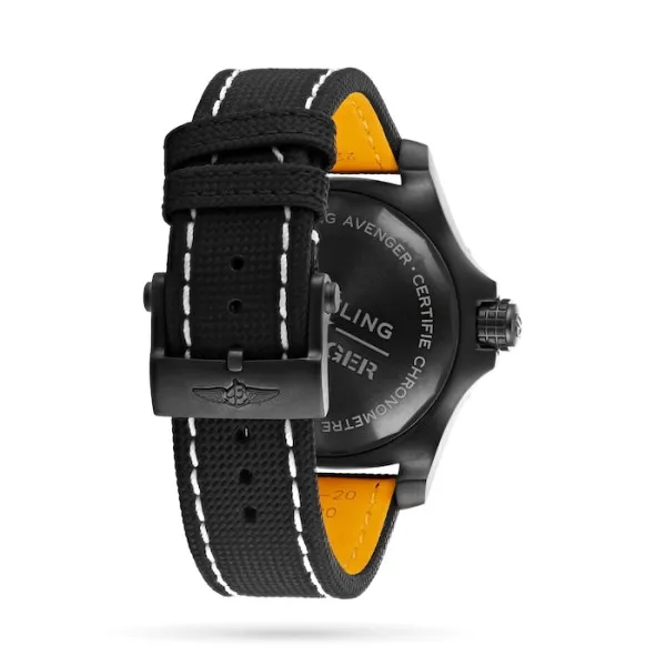 Breitling Avenger Men Automatic Black Leather Watch V17319101B1X2 - Bestter Watches