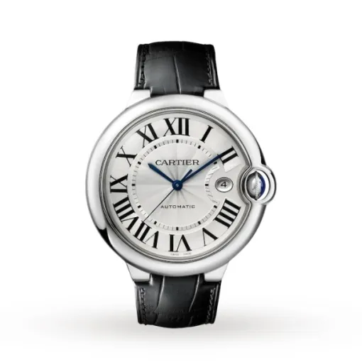 Cartier Ballon Bleu de Cartier Men Automatic Silver Leather Watch W69016Z4 - Bestter Watches