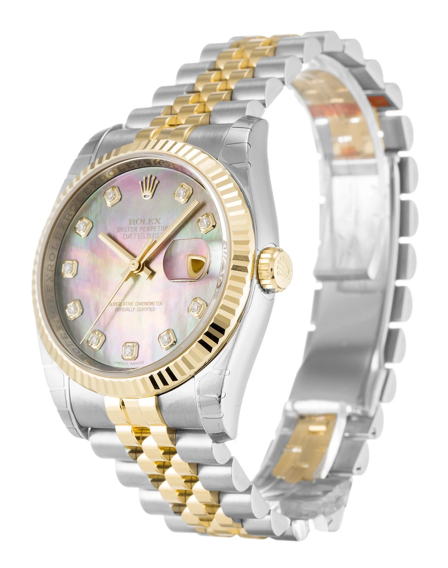 Rolex Datejust 36mm Mother of Pearl   Black Dial 116233 - Bestter Watches