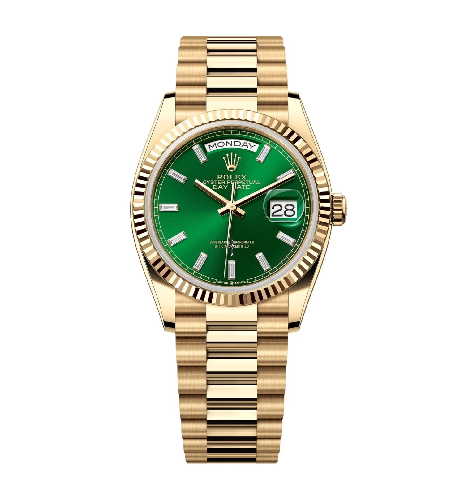 Rolex Day-Date II 36mm Green Dial 128238 - Bestter Watches