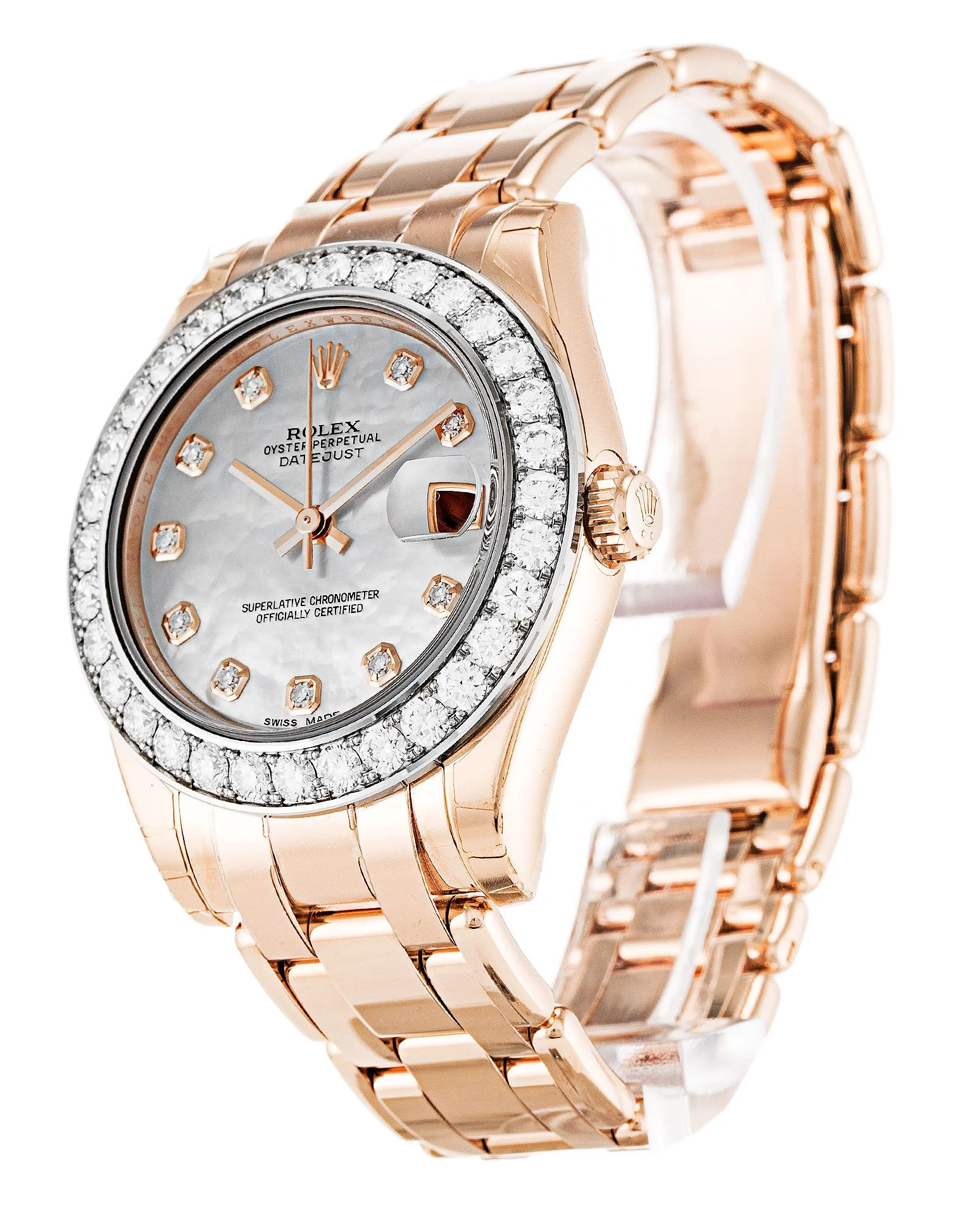 Rolex Pearlmaster 34mm Mother of Pearl Dial 81285 - Bestter Watches