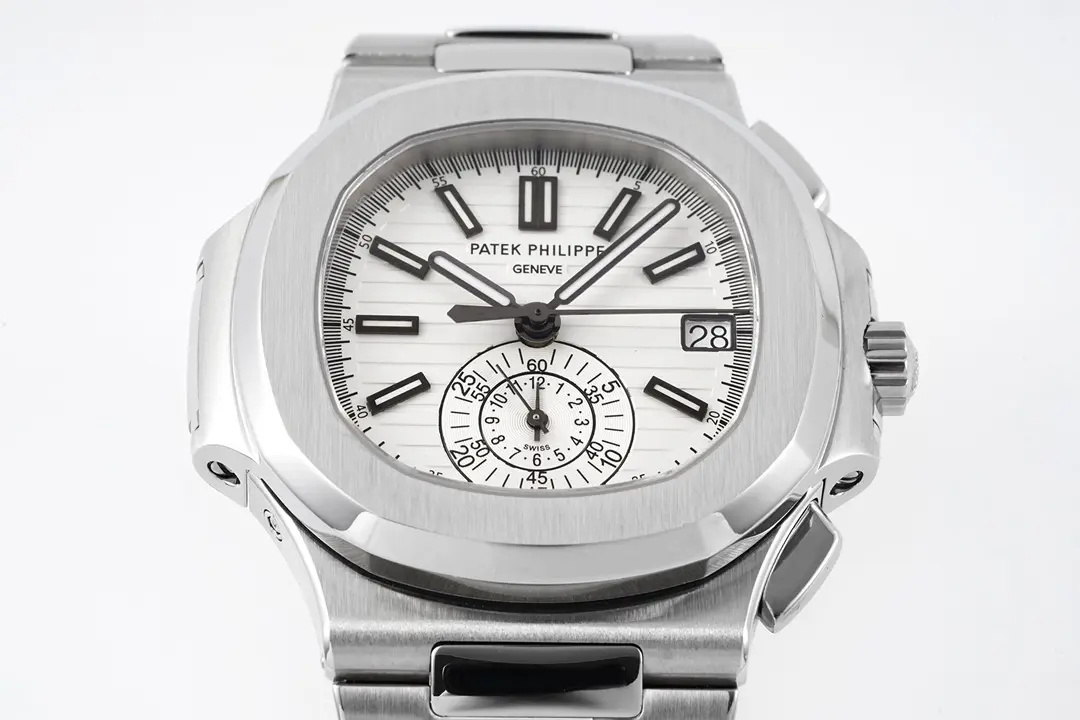 Patek Philippe Silver Nautilus Chronograph Watch - Bestter Watches