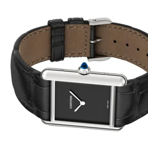 Cartier Tank Must Women Quartz Black Alligator Watch WSTA0072 - Bestter Watches