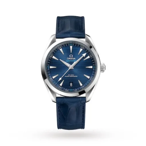Omega Seamaster Aqua Terra Men Automatic Blue Leather Watch O22013412103001 - Bestter Watches