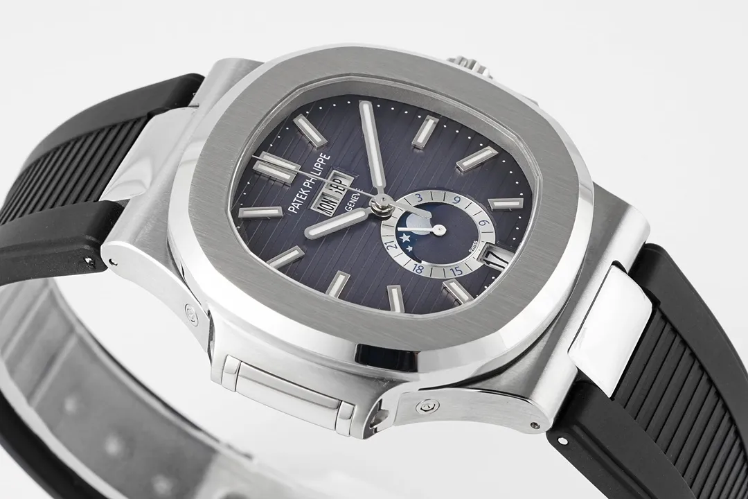 Patek Philippe Nautilus Blue Rubber Strap Watch - Bestter Watches