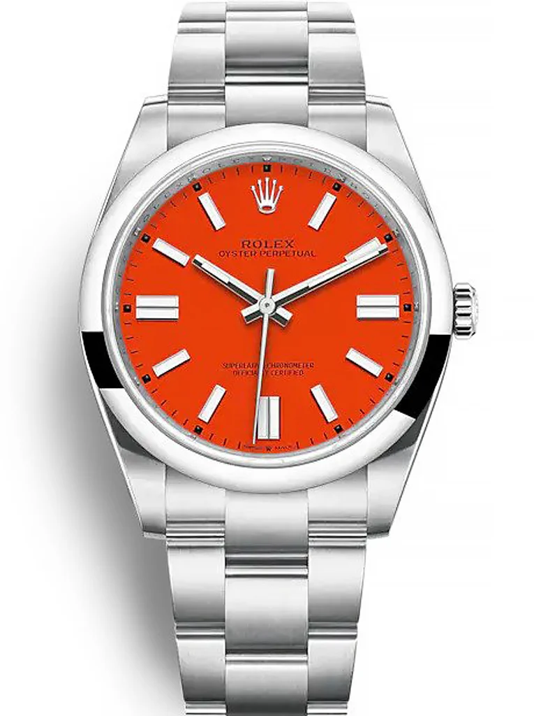Rolex Oyster Perpetual Lady 36mm Coral Red Dial 126000 - Bestter Watches