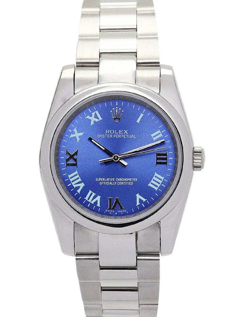 Rolex Oyster Perpetual Lady 31mm Blue Dial 177200 - Bestter Watches