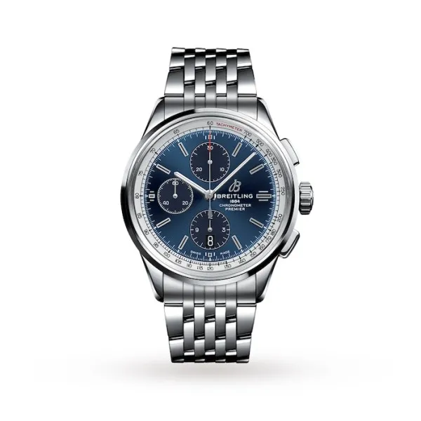 Breitling Premier Men Automatic Blue Stainless Steel Watch A13315351C1A1 - Bestter Watches