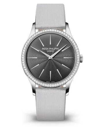 Patek Philippe Calatrava Diamond Gray Dial Ladies watch 4897G-010 - Bestter Watches