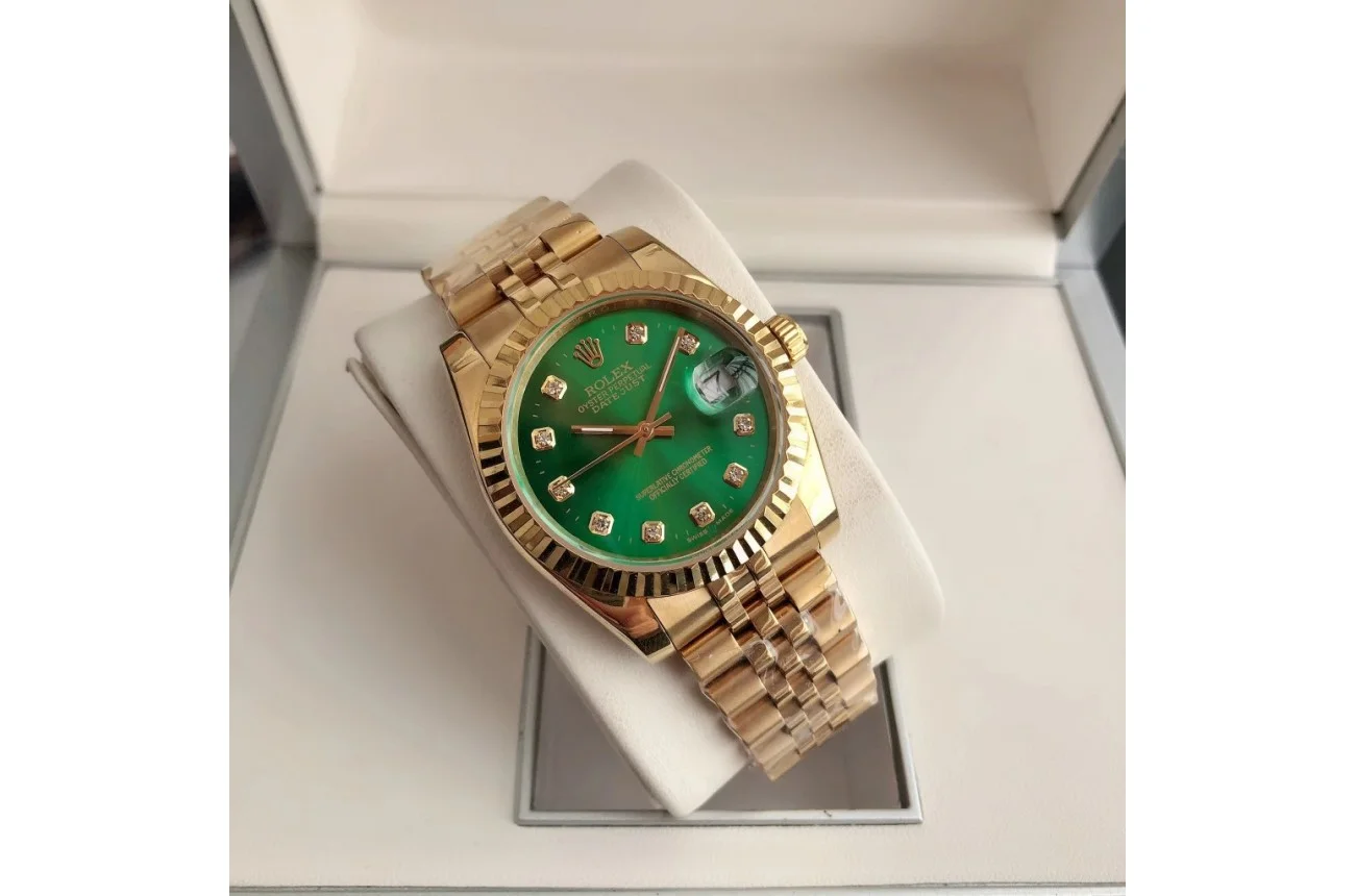 Couple Watches Rolex Datejust 36/28mm RG/RG Jub Green/Dial - Bestter Watches