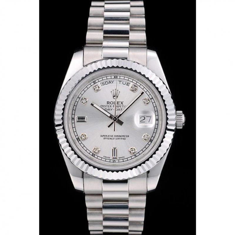 Superclone Rolex Day-Date 40mm Silver Dial 41995 - Bestter Watches