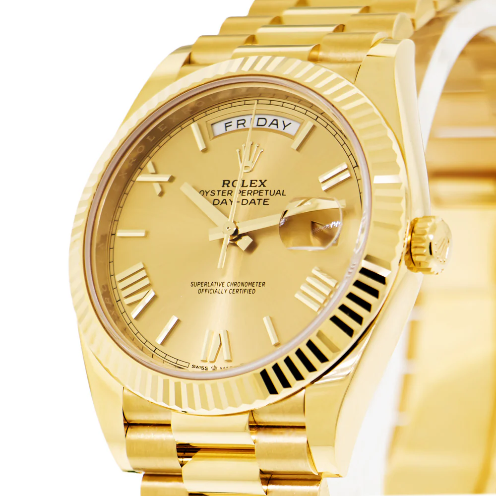 Superclone Rolex Day-Date 40 mm Roman Champagne Dial 228238 - Bestter Watches
