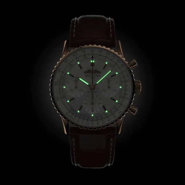 Breitling Navitimer Men Automatic Silver Alligator Watch RB0139211G1P1 - Bestter Watches